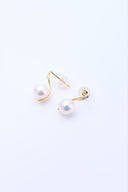 アコヤ真珠7mm ダイヤモンドピアス 0.04ct