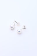 アコヤ真珠 × ダイヤモンド ピアス 0.04ct（7mm）