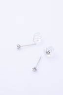 アコヤ真珠 × ダイヤモンド 2WAYピアス 0.10ct（7mm・チャーム取り外し可）