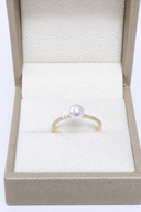 アコヤ真珠 × ダイヤモンド パヴェリング 0.09ct（5.5mm）