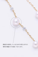 アコヤ真珠 × ラボグロウンダイヤモンド ドロップロングピアス 1.24ct（約5.5cm）