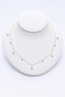 アコヤ真珠 × ラボグロウンダイヤモンド ドロップネックレス 0.49ct（約45cm）