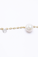 アコヤ真珠 × ラボグロウンダイヤモンド ドロップネックレス 0.49ct（約45cm）
