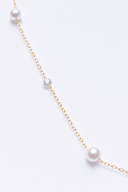 アコヤ真珠 × ラボグロウンダイヤモンド デザインネックレス 0.56ct（約45cm）