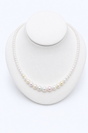 アコヤ真珠 マルチカラーネックレス（無調色・3-8mm／約43cm）